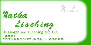 matka lisching business card